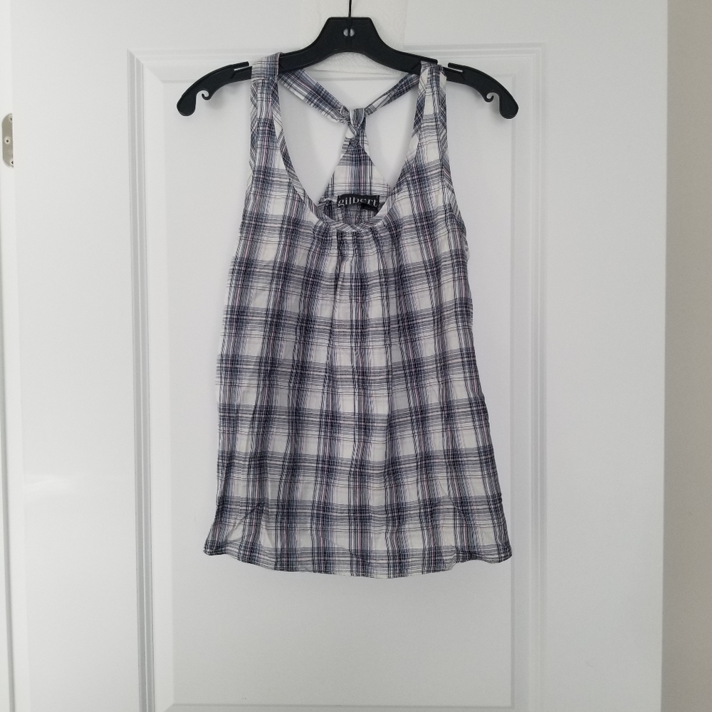MENDOCINO/Gilbert plaid tank size M